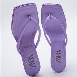 SOLD OUT ZARA PURPLE LEATHER SANDAL HEEL